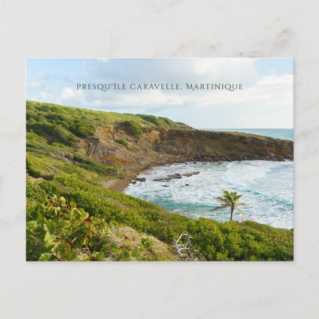 Cartão Postal Península da Caravela Martinica viagem (Frente)