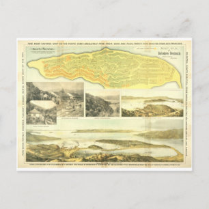 Cartão Postal Península de Belvedere, Condado de Marin, cerca d