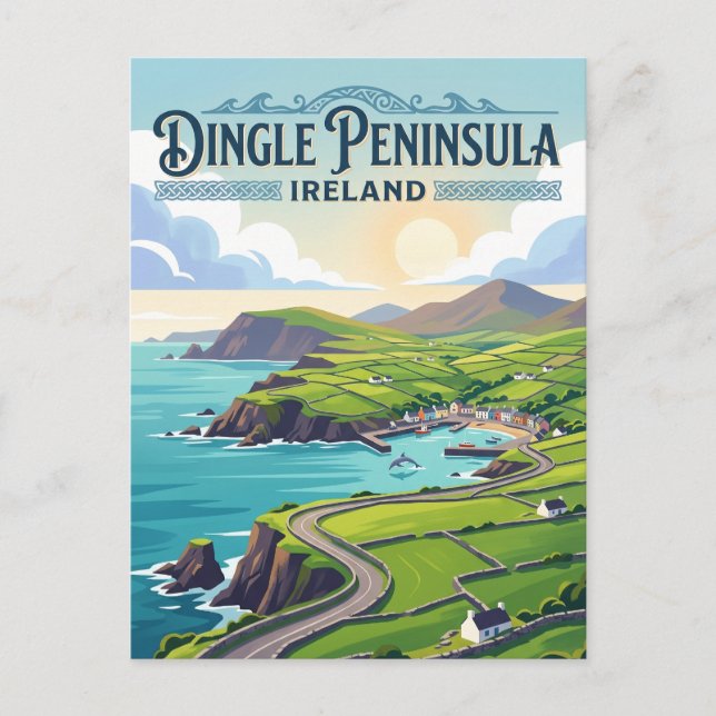 Cartão Postal Península de Dingle Irlanda (Frente)