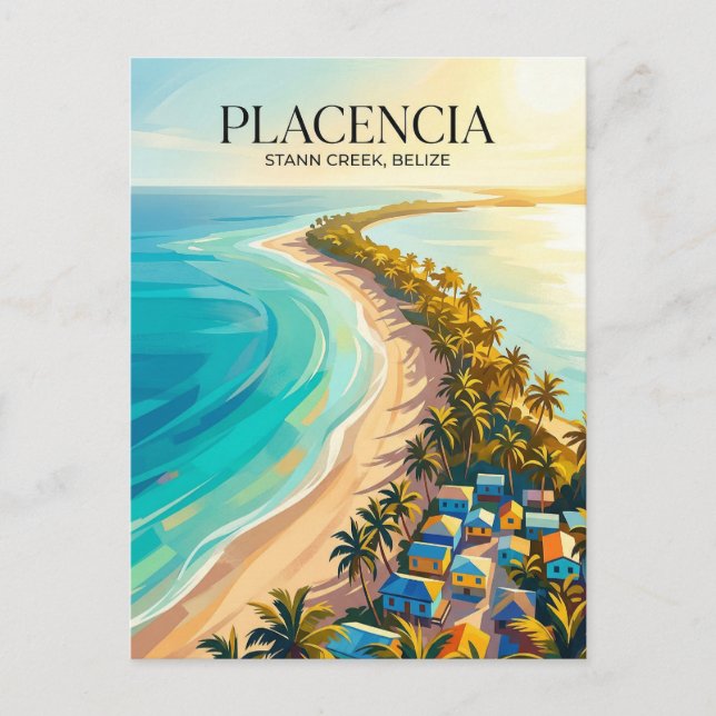 Cartão Postal Península de Placencia Belize (Frente)