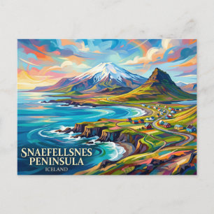 Cartão Postal Península de Snaefellsnes Islândia