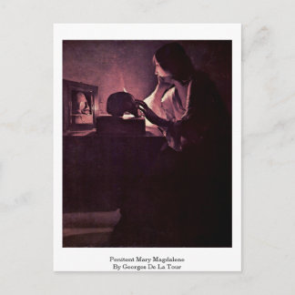 Cartão Postal Penitent Mary Magdalene By Georges De La Tour