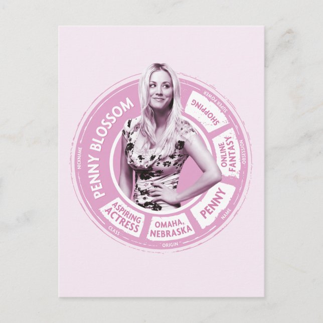 Cartão Postal Penny Blossom Info Graphic (Frente)