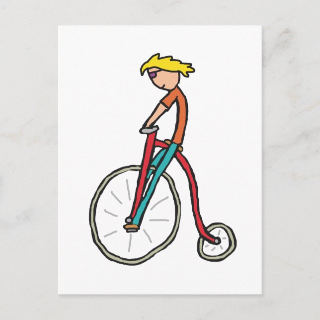 Cartão Postal Penny Farthing (Frente)