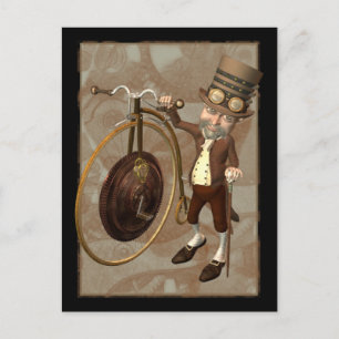 Cartão Postal Penny Farthing Steampunk