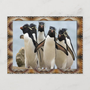 Cartão Postal Penquin Walking