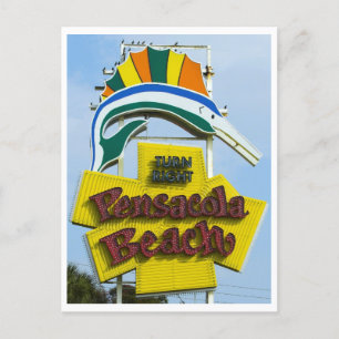 Cartão Postal Pensacola Beach Flórida Sinal