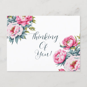Cartão Postal Pensamento Floral De Você