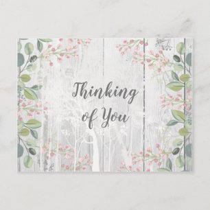 Cartão Postal Pensamento Floral para Você