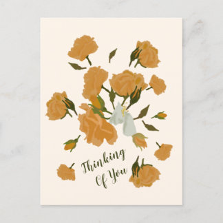 Cartão Postal Pensamento personalizado da sua placa de Buquê Vin