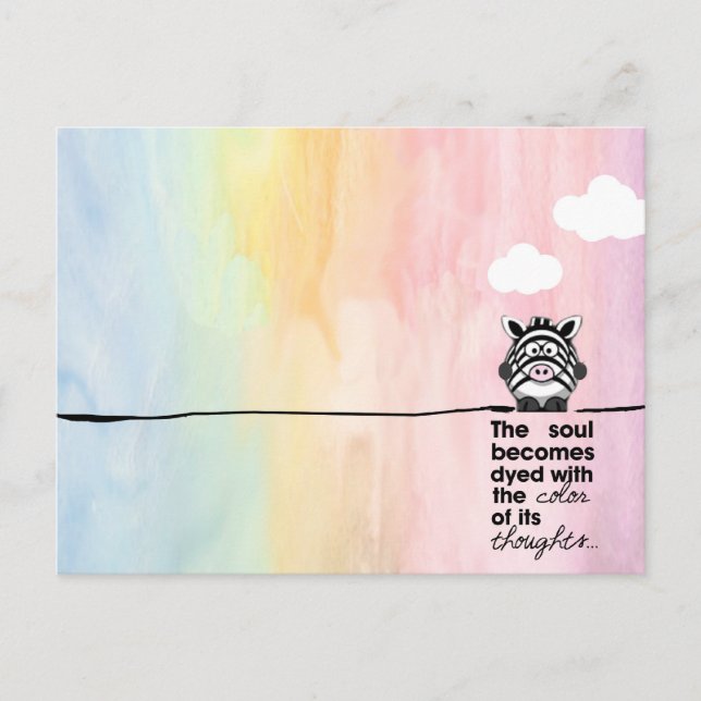 Cartão Postal Pensamentos Coloridos (Frente)