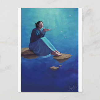 Cartão Postal Pensamentos como Rosa