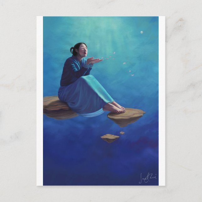 Cartão Postal Pensamentos como Rosa (Frente)