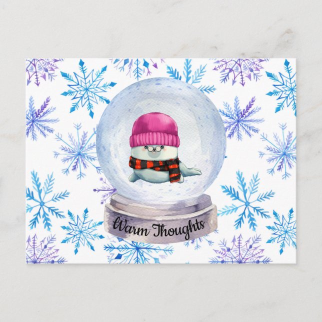 Cartão Postal Pensamentos quentes (Frente)