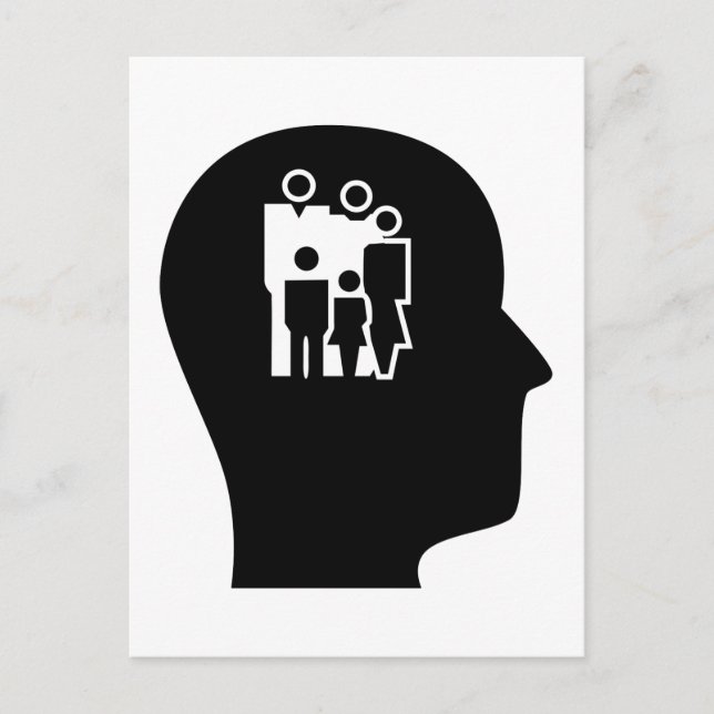 Cartão Postal Pensando Em Aconselhamento (Frente)