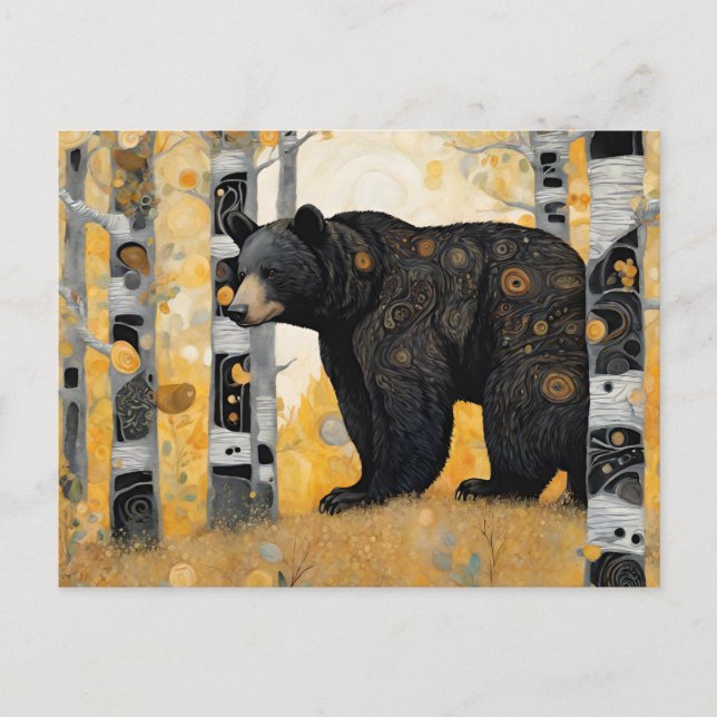 Cartão Postal Pensando em seu abraço de urso bonito (Frente)