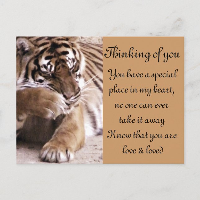 Cartão Postal Pensando Em Você. (Frente)