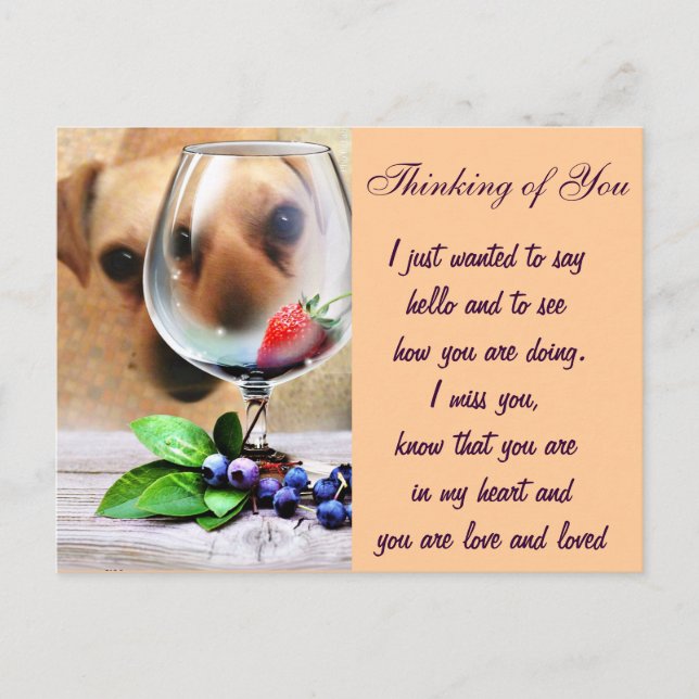 Cartão Postal Pensando em você_ (Frente)