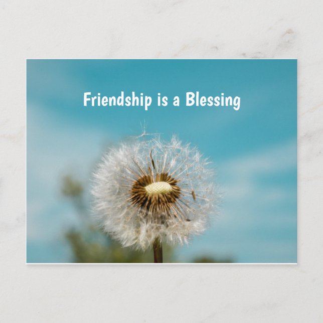 Cartão Postal Pensando em você Amigo Postcard (Frente)