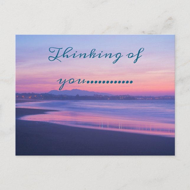 Cartão Postal pensando em você bonito (Frente)