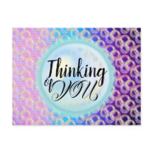 Pensando em você Bubble Elegante Bonito Arco-Íris