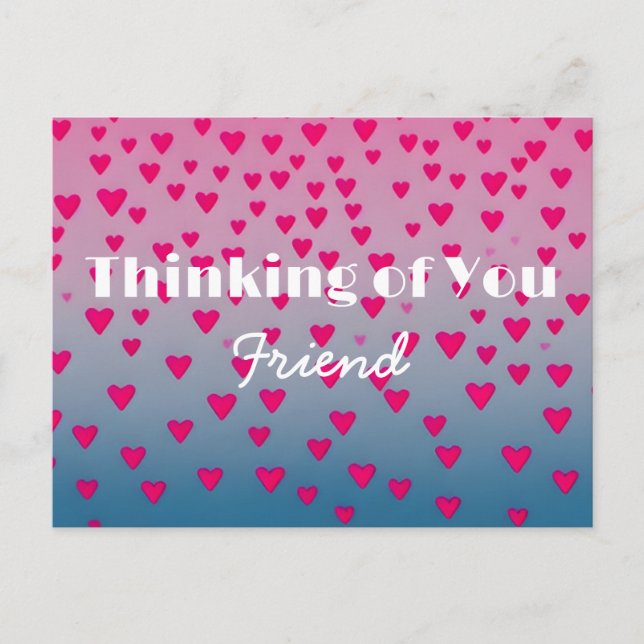 Cartão Postal Pensando em você Meu Cartão-postal Amigo (Frente)