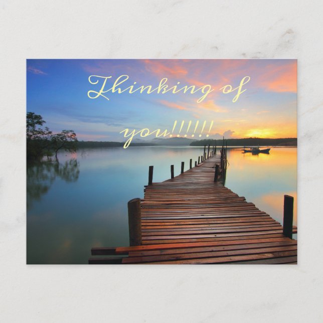 Cartão Postal Pensando em você natureza (Frente)