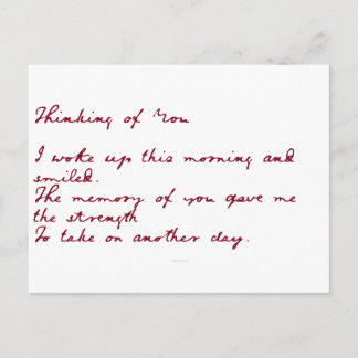 Cartão Postal Pensando Em Você Poema