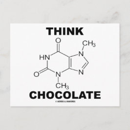 Cartão Postal Pensar Chocolate (Química Molécula de Teobromina)
