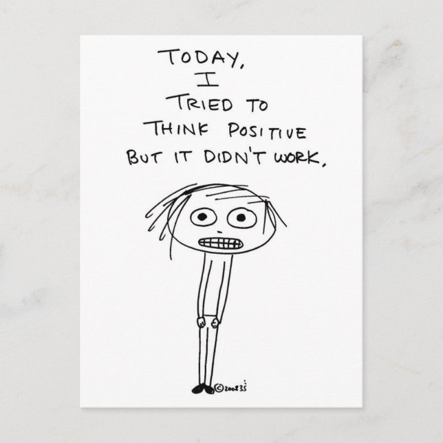 Cartão Postal Pense positivo (Frente)