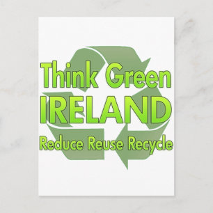 Cartão Postal Pense verde Irlanda