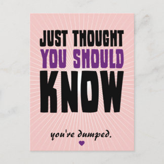 Cartão Postal Pensei Que Você Deveria Saber
