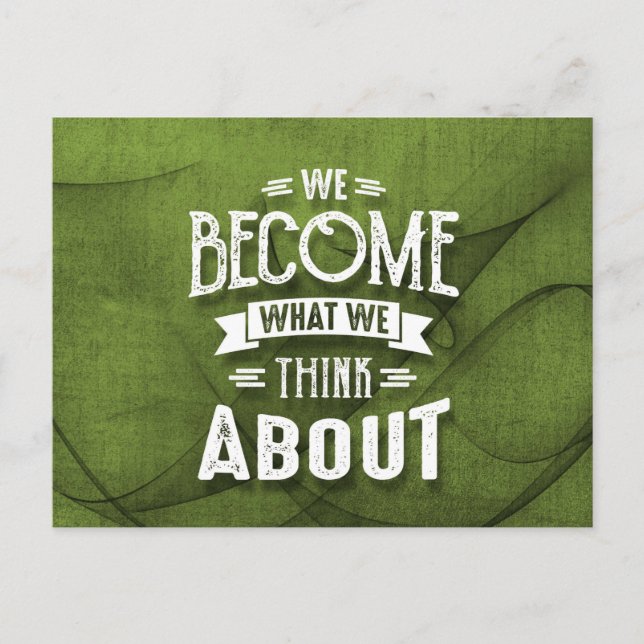 Cartão Postal Pensem - Citações Motivacionais. (Frente)