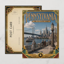 Pensilvânia Arte Deco Vintage Era de Ouro