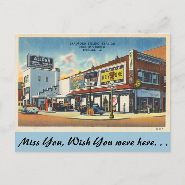 Cartão Postal Pensilvânia, Estação de Recheio, Bradford (Frente)