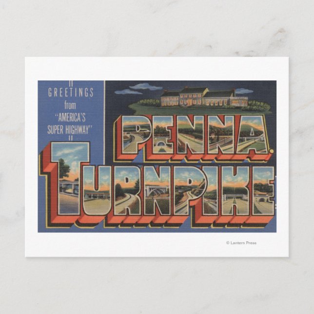 Cartão Postal Pensilvânia - O Turnpike da Pensilvânia (Frente)
