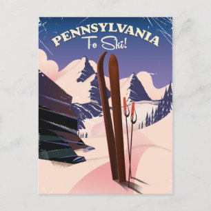 Cartão Postal Pensilvânia Para Esquiar