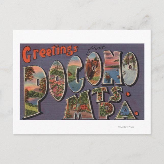 Cartão Postal Pensilvânia - Pocono Mountians (Frente)