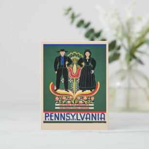 Cartão Postal Pensilvânia, pôster de viagem vintage,