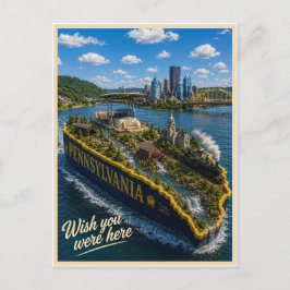 Cartão Postal Pensilvânia | Wish You Were Here | State Series