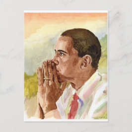 Cartão Postal Pensive Obama