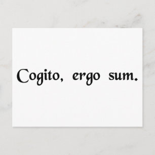 Cartão Postal Penso, logo existo.