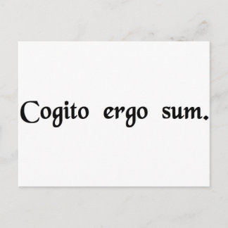 Cartão Postal Penso, logo existo.