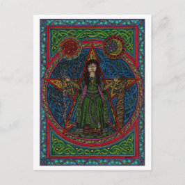 Cartão Postal pentagrama de hedgewitch 001