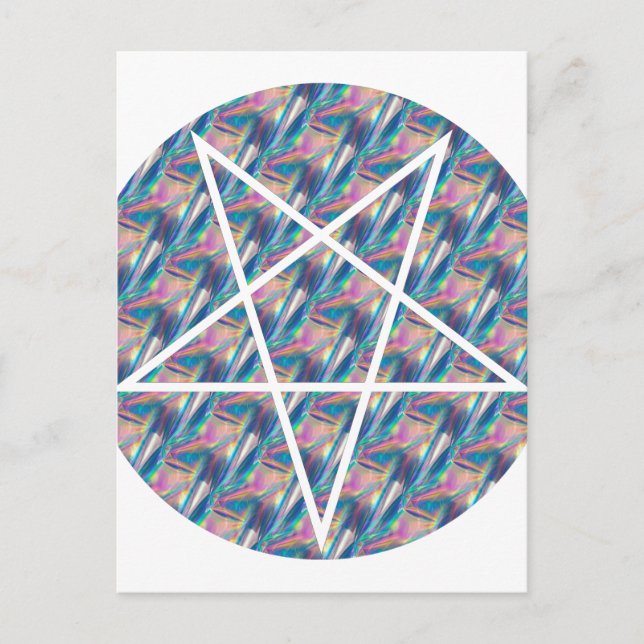 Cartão Postal pentagrama de holograma (Frente)