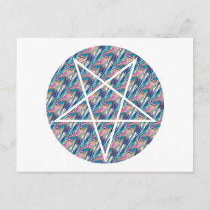 Cartão Postal pentagrama de holograma