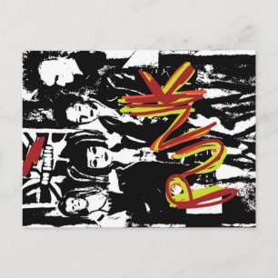 Cartão Postal Penteados alternativos da forma da música de