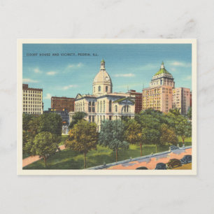 Cartão Postal Peoria, centro de colheita e tribunal de Illinois