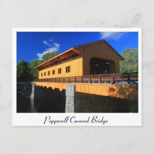 Cartão Postal Pepperell MÃE Nova Ponte Coberta