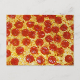 Cartão Postal Pepperoni Pizza